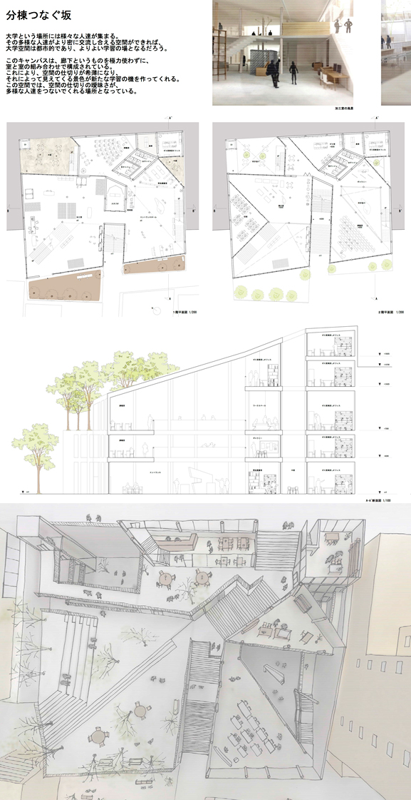 ３年　景観デザイン設計 　課題：都市施設としてのサテライトキャンパス 　担当：武田光史　三田武史 